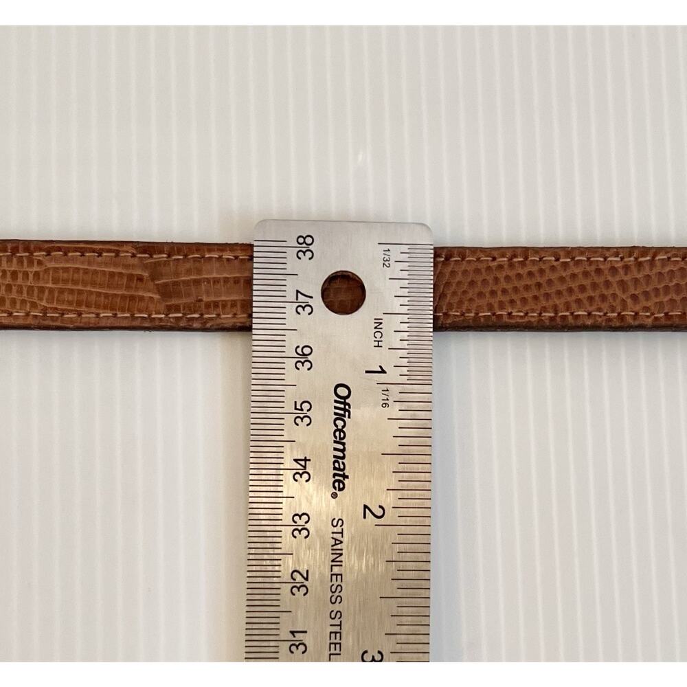 Vintage Barry Kieselstein-Cord Genuine Lizard Size 4 Large Brown Skinny EUC - Picture 6 of 6